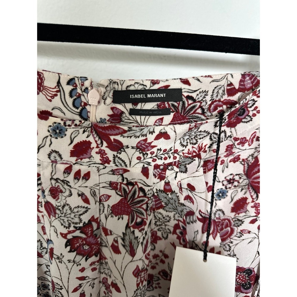 Isabel Marant Ginkinali Draped Floral-Print Silk Crepe De Chine Midi Skirt - Picture 5 of 10